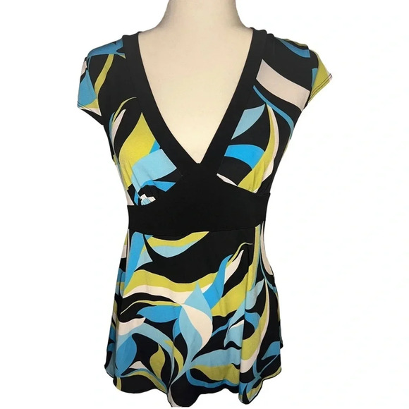 Y2K Blouse Abstract & Colorful Iz Byer L - Picture 1 of 5
